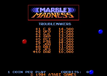 Marble Madness (set 1) screen shot title